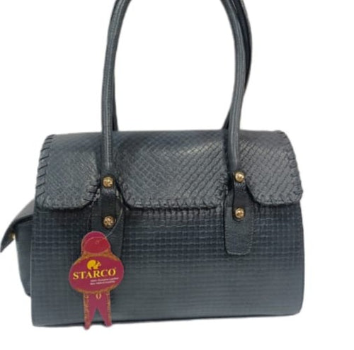 Classic Barrel Tote – Croc Textured Elegance